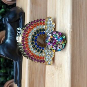 RAINBOW Trinket Box And Ring Combo